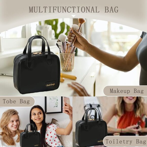 Waterproof Makeup Cosmetic‎ Bag Women Black - Picture 6 of 7